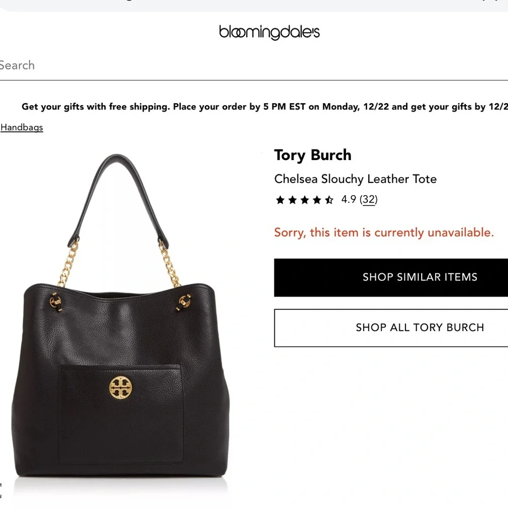 SALE! Tory Burch 2 Pc Chelsea Slouchy Leather Tote Wallet Pebble Leather